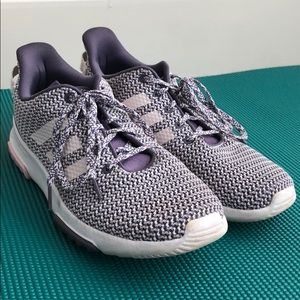 Adidas purple cloud foam sneakers